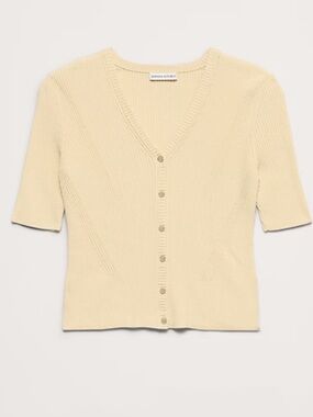 Banana republic RIBBED COTTON CROPPED CARDIGAN